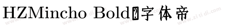 HZMincho Bold字体转换